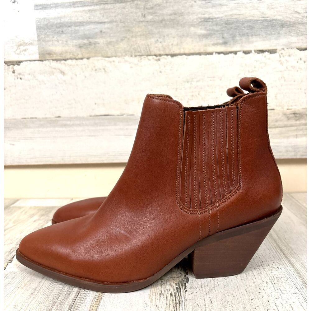 Portland Leather Womens 10.5 Brown Dakota Tuscan Leather Ankle Boots Western